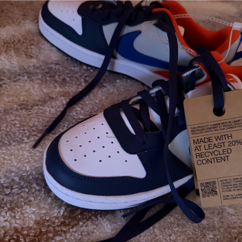 Blue and Orange Youth Nikes
